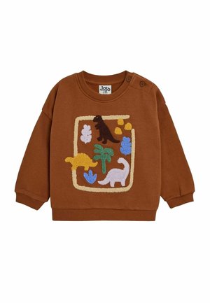 JoJo Maman Bébé REGULAR FIT  - Športni pulover - brown dino