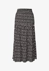MAXI SKIRT WITH RUFFLES AND PRINT - Jupe longue - clay sand