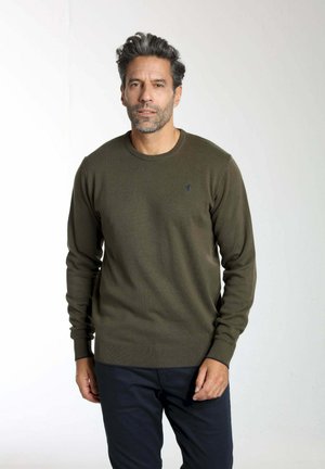 COL ROND  - Pullover - vert