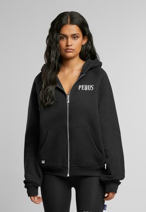 PEQUS RHINESTONE ART GALLERY - Sweat zippé - black