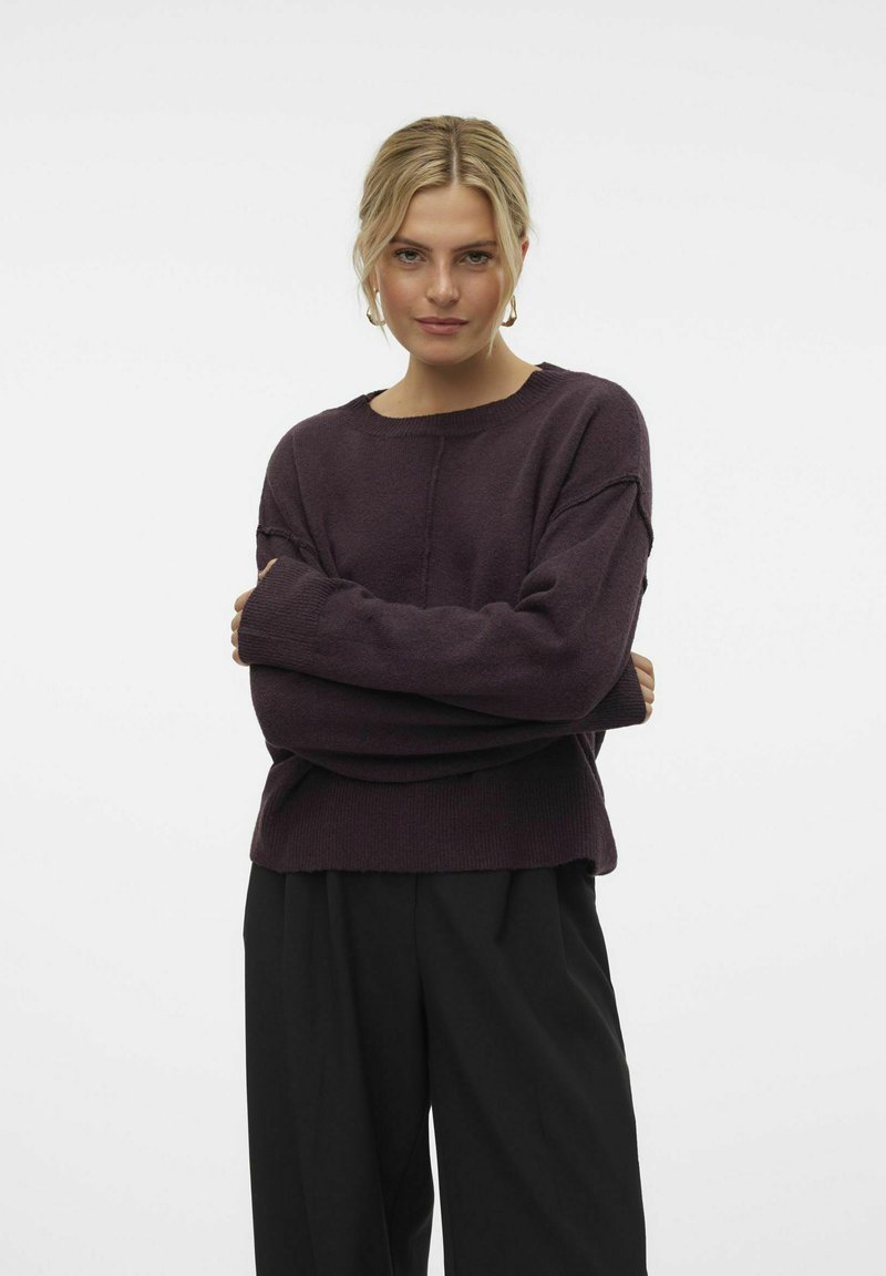 Vero Moda Knitted VMESTI Knitted - Pullover - plum perfect