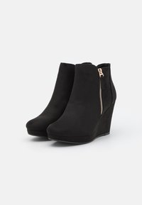 Anna Field Botas de tornozelo com plataforma - black