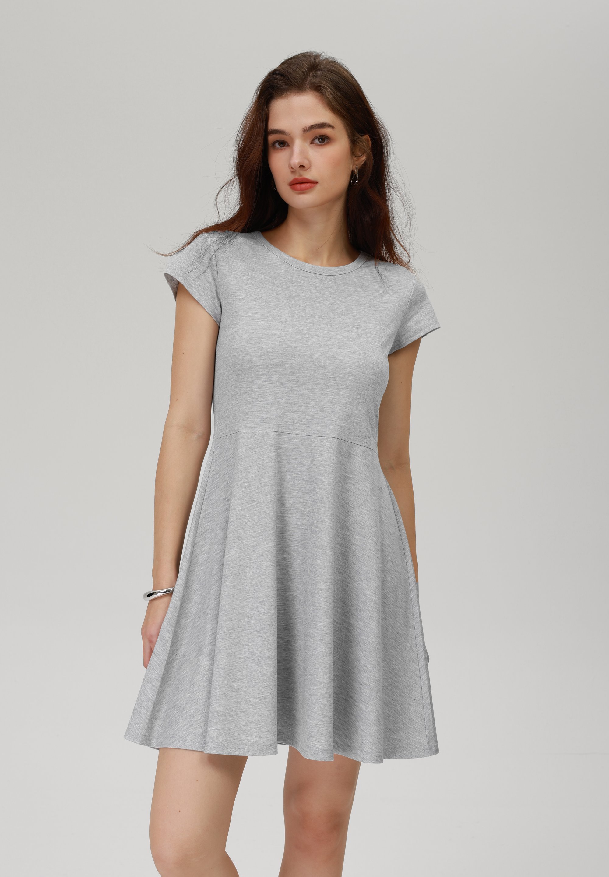 Even&Odd Day dress - light grey melange/mottled light grey - Zalando.co.uk