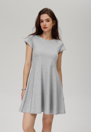 Džersejové šaty - light grey melange