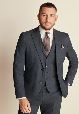 TAILORED HERRINGBONE-REGULAR FIT - Suit jacket - navy