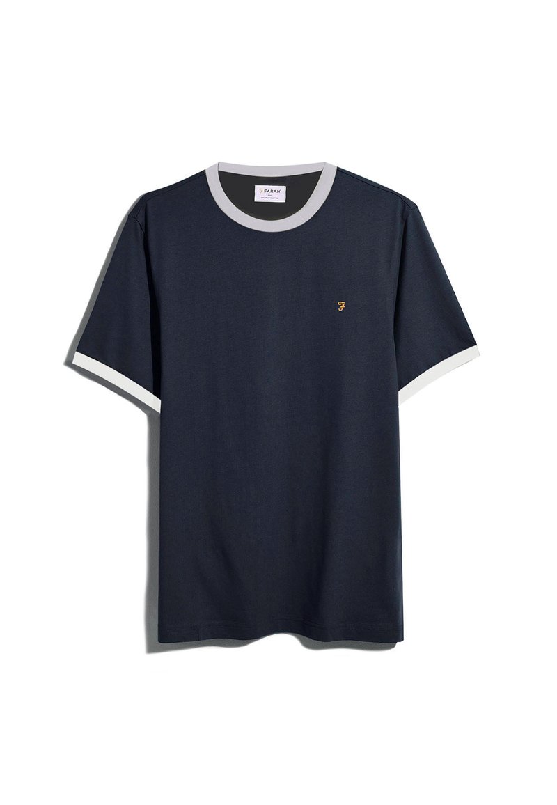 T-shirt Homme Farah Bleu Taille M - 100% Coton - Col Rond - Occasion Parfait état