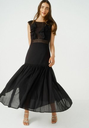 Next RUFFLE REGULAR FIT - Maxikleid - black