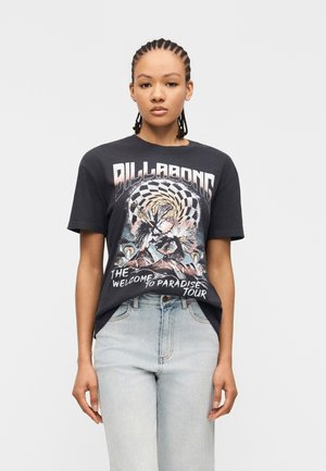 PARADISE TOUR TEE - Tricou cu imprimeu - off-black