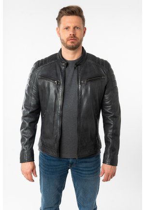 Lederjacke - dark blue