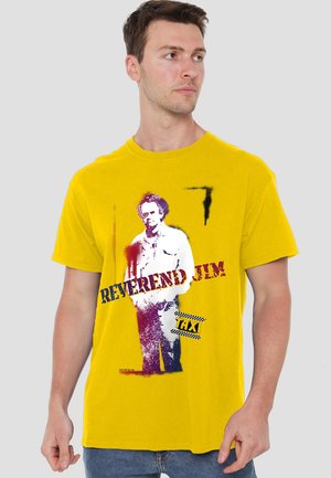 TAXI REVEREND JIM - Print T-shirt - yellow