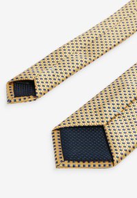 Next PATTERN CLIP SLIM FIT - Cravatta - yellow blue
