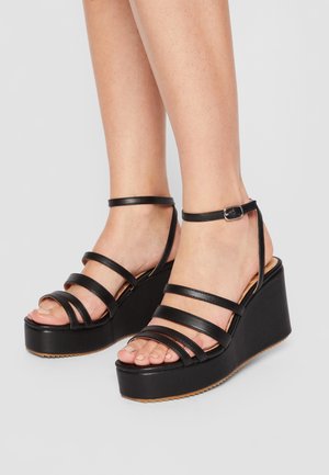 Sandalen met hoge hak - black
