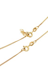 Goldkette mit feiner, glatter Textur, sicherem Karabinerverschluss und verstellbarem Glied zur individuellen Längenanpassung.