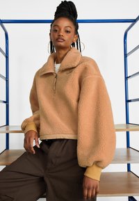The North Face PLATTE HIGH 1/4 ZIP - Suéter de forro polar - almond butter