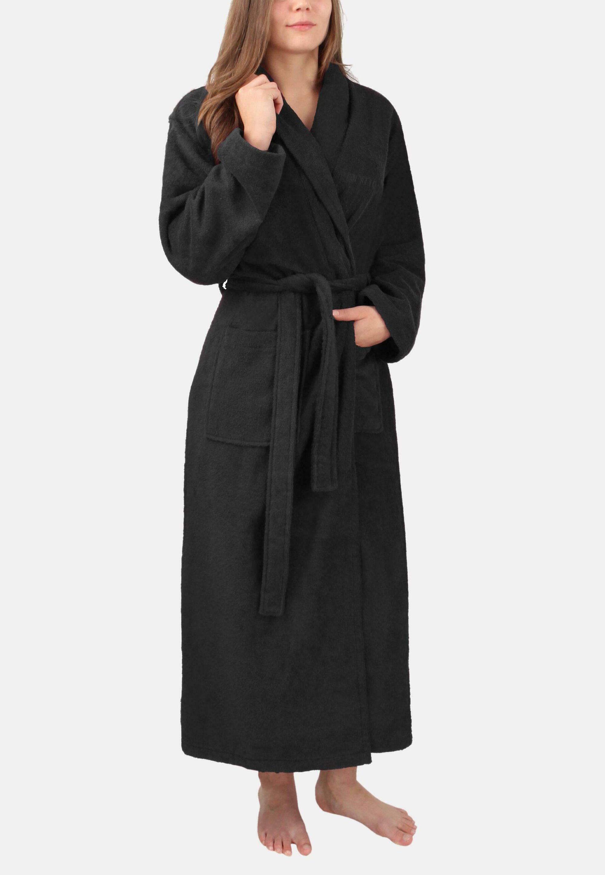 Normani Dressing gown - schwarz/black - Zalando