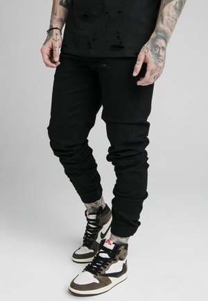 ELASTICATED STRAP CUFF - Džíny Slim Fit - black