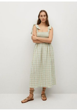 MED VICHY-RUTER - Day dress - havgrønn