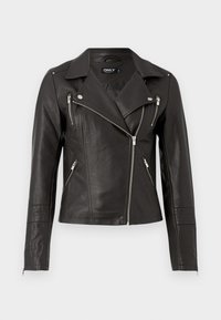 ONLGEMMA BIKER  - Imitert skinnjakke - chocolate torte