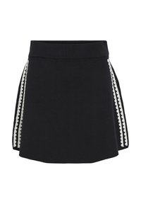 OBJRASHIA SHORT - Φούστα σε γραμμή Α - black detail white thread