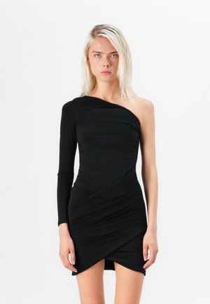 EVIE ASYMMETRIC MINI - Cocktailjurk - black