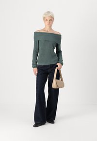 ONLY ONLMELTON LIFE OFF SHOULDER - Pulóver - balsam green