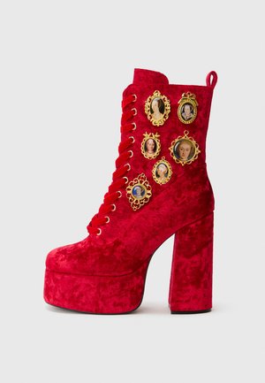 THE SIX SHADOWS - High heeled ankle boots - red
