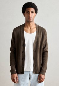 Lindbergh BUTTON CARDIGAN - Kardigán - brown