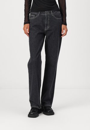 MSCHREJA STRAIGHT LONG - Relaxed fit jeans - black wash