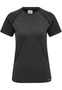 Hummel Triko s potiskem - mottled black