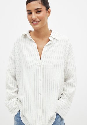 OVERSIZED - Skjortebluser - blue white stripe