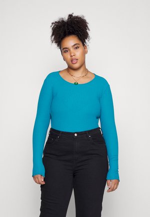 ONLY Carmakoma CARALLYLS O-NECK  - Μπλούζα με μακριά μανίκια - turkish tile