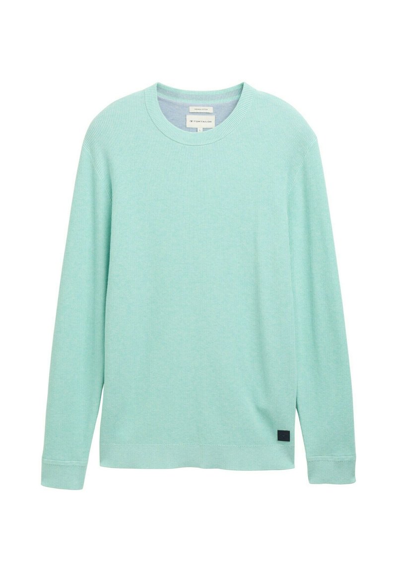 TOM TAILOR STRUKTURIERTER RUNDHALS Strickpullover soft mint