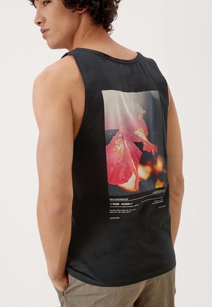 MIT RÜCKENPRINT - Top - black