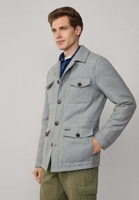 Façonnable FLAP POCKET - Chaqueta de entretiempo - light grey marl