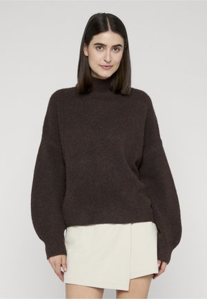Estelou, SOFT TOUCH TURTLENECK - Strickpullover - chocolate