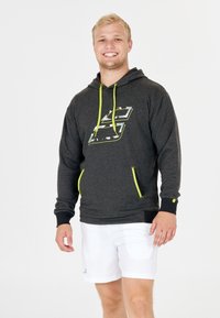 Babolat AERO Jersey con capucha black hthr/gris oscuro