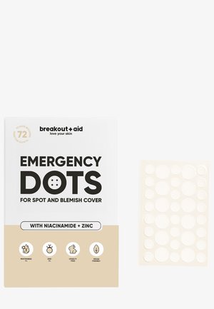 Breakoutaid EMERGENCY DOTS FOR SPOTS AND BLEMISHES WITH NIACINAMIDE + ZINC 72 DOTS PER PACK - Maschera viso - 0