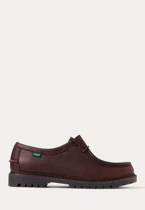 Polo Ralph Lauren JETT LUG-SOLE LEATHER MOC-TOE SHOE - Bootschoenen - dark brown