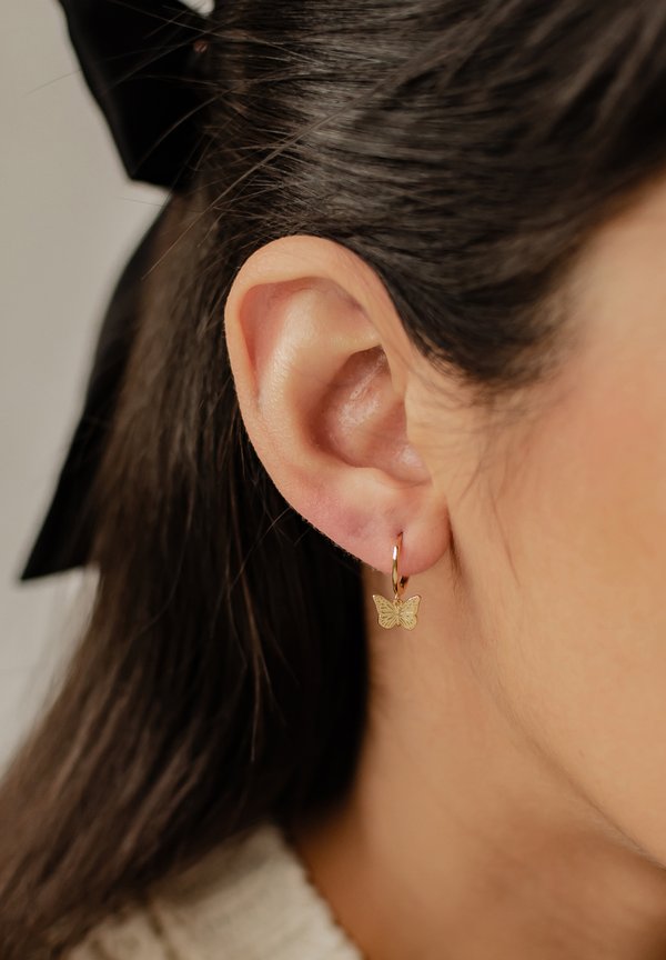 SCHMETTERLING CREOLEN - Ohrringe - goldfarben