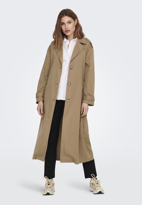 LONGLINE - Trenchcoat - tigers eye