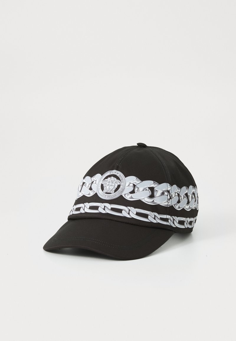Versace - BASEBALL MEDUSA CHAINS - Casquette - black/silver-coloured, Agrandir