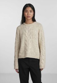 Pieces PCNINA LS O-NECK BC - Camisola - birch