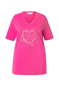 A-LINIE HERZ - T-Shirt print - hibiscus pink