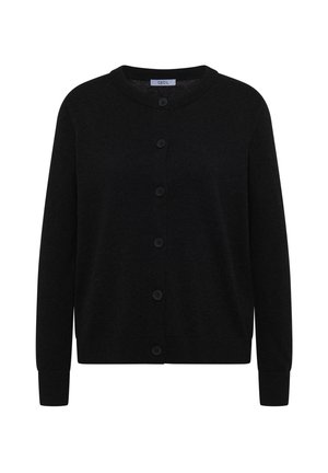 Cecil, ROUND-NECK CARDIGAN WITH BUTTON PLACKET - Cardigan - charcoal grey melange