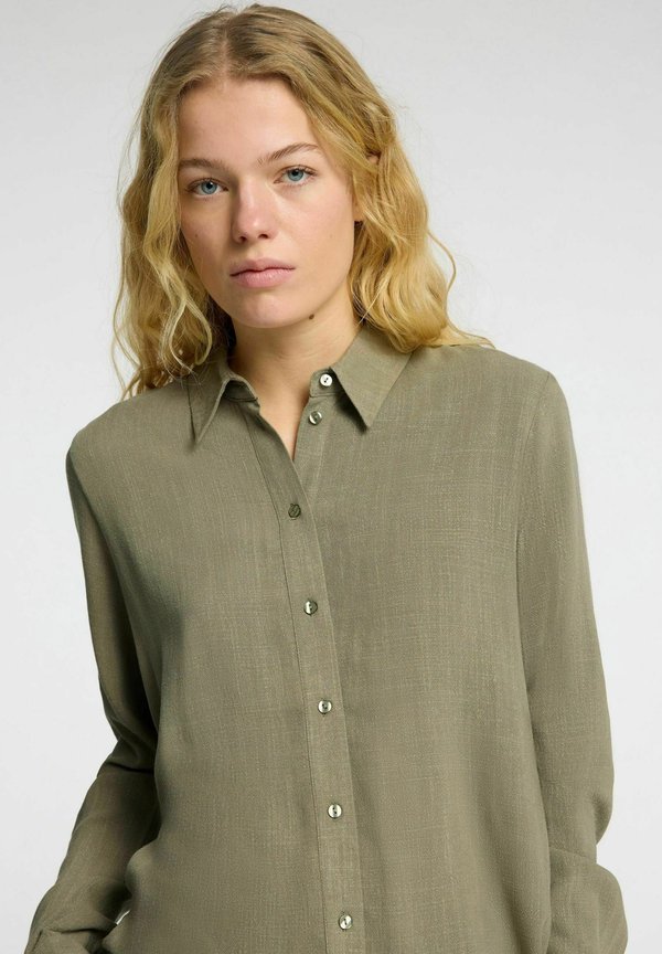 SLFVIVA - Button-down blouse - vetiver3
