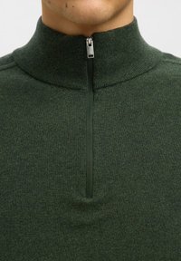 Selected Homme SLHBERG HALF ZIP  - Jumper - forest nightdetail twist