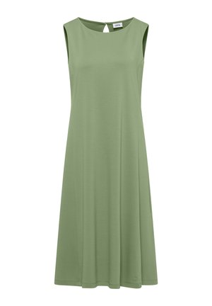Cecil, MIDIKLEID MIT RUNDHALS AUS JERSEY - Jerseyjurk - deep matcha green