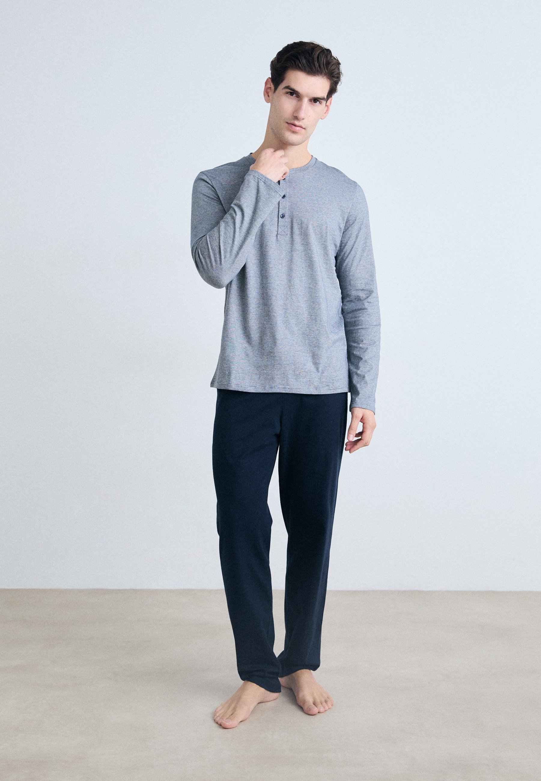 Pantaloni Pigiama Uomo Uncover By Schiesser In Jersey - Morbido Cotone, Grigio, Lavabili In Lavatrice - 2
