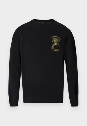 Armani Exchange PULLOVER UNISEX - Svetrík - black