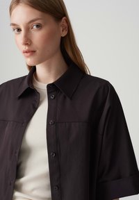 OPUS LOOSE FIT 3/4 SLEEVE - Hemdbluse - midnight brown